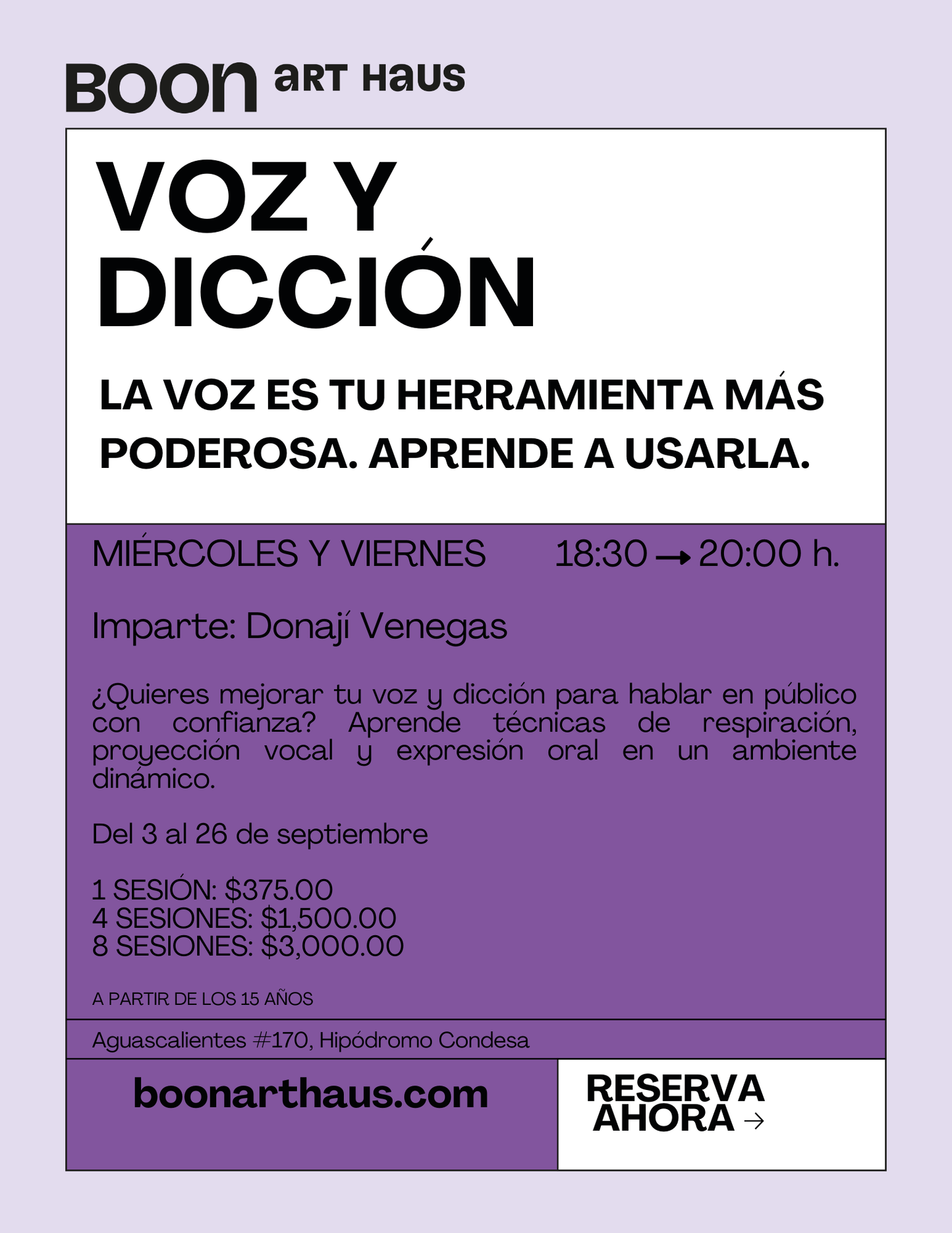 1 Sesión Taller "Voz y Dicción"