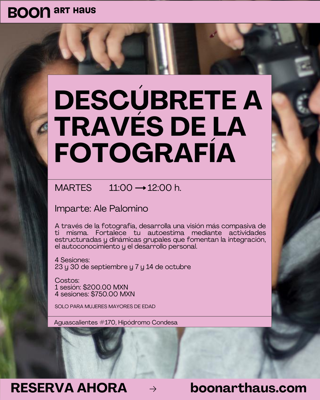 4 Sesiones "Descúbrete a través de la fotografía"